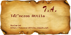Tánczos Attila névjegykártya