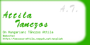 attila tanczos business card